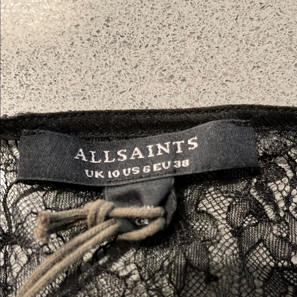 NWT All Saints | Rayna maxi dress | Black | Size 6 - Picture 9 of 16